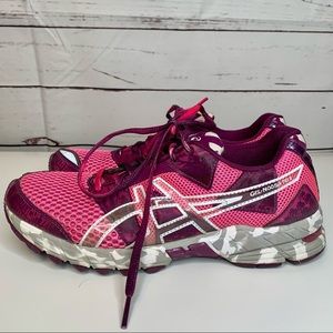 Asics Pink and Magenta Women's Athletic Running Shoes